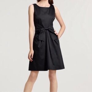 NWOT Kate Spade Jillian Black Sleeveless Bow front dress size 4